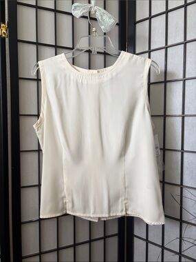 Sleeveless Satin Camisole in Cream